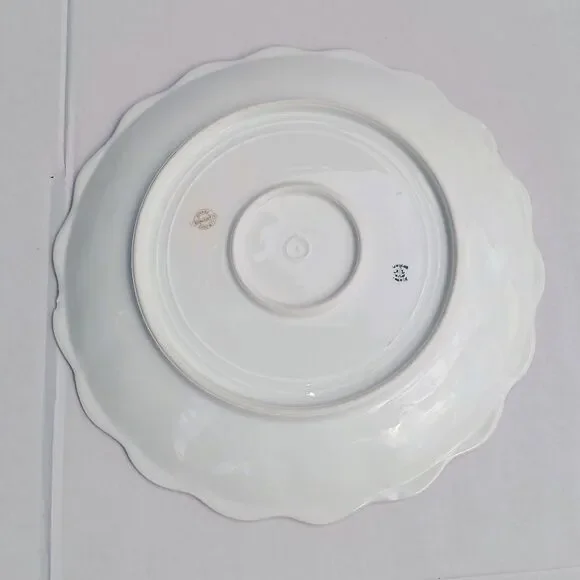 Antique A.Lanternier Limoges Porcelain Plate-Violets-Moriage Trim-Handpainted